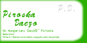 piroska daczo business card